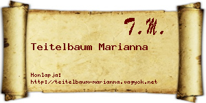 Teitelbaum Marianna névjegykártya
